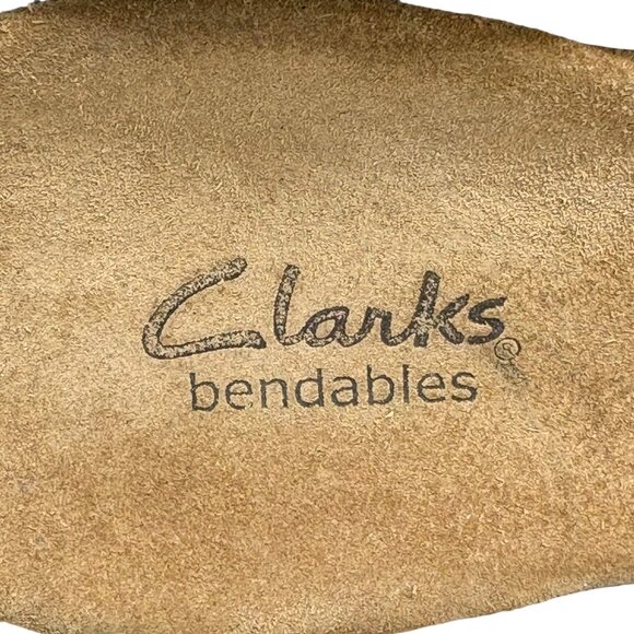 CLARKS BENDABLES‎ Lena Admire Brown Leather Flower Detail Slide Sandals - Picture 2 of 9
